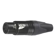 Conector Xlr3 Hembra Aéreo. Negro Ams Cnc 1052