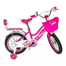 Bicicleta Niña Rin 12 Con Auxiliares Bici Rosada Infantil