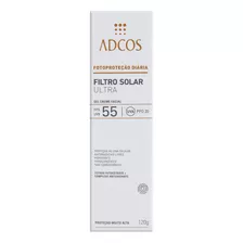 Protetor Solar Ultra Gel-creme Facial Fps 55 Adcos Caixa 120g