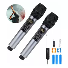 Microfone Sem Fio Profissional Karaoke Dynamic Silver