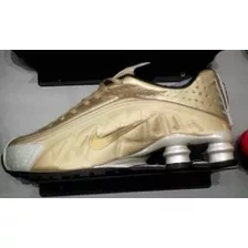 Tenis Nike Shox R4 Dourado E Branco Nº41 Original!!!