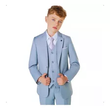 Terno Infantil Masculino Slim Italiano Pespontado + 7 Cores 