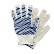 Guantes Moteados Algodón/poliester Blanco Gris X 12