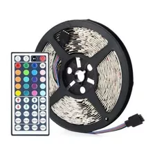 Combo Tira Rgb Multicolor + Controladora + Fuente 220 A 12v