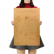 Poster Anatomia Leonardo Da Vinci Adesivo Parede Impressão