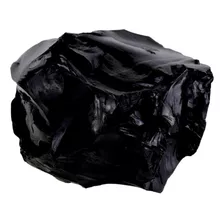 Pedra Obsidiana Negra Lava Vulcânica Natural Peça De 250g