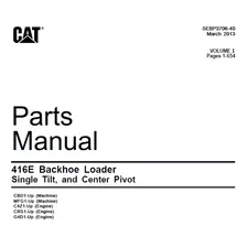 Catálogo De Peças Retroescavadeira Caterpillar 416e Completo