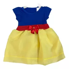 Vestido Bebê Branca De Neve Com Laço Ensaios Fotos