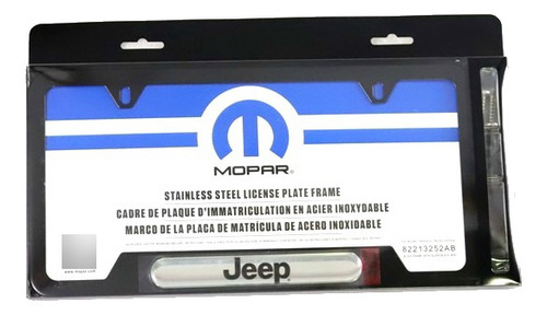 Porta Placa Negro Logo Jeep Mopar Foto 2