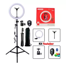 Ring Light Led Iluminador 26cm Completo + Tripé 2.1m 