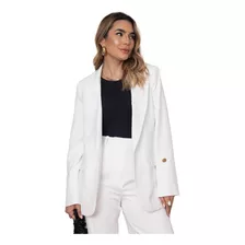 Blazer Feminino Social Maxi Alongado Alfaiataria Trabalho 