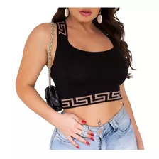 Cropped Top Blusa Feminina Alcinha Verão Oferta