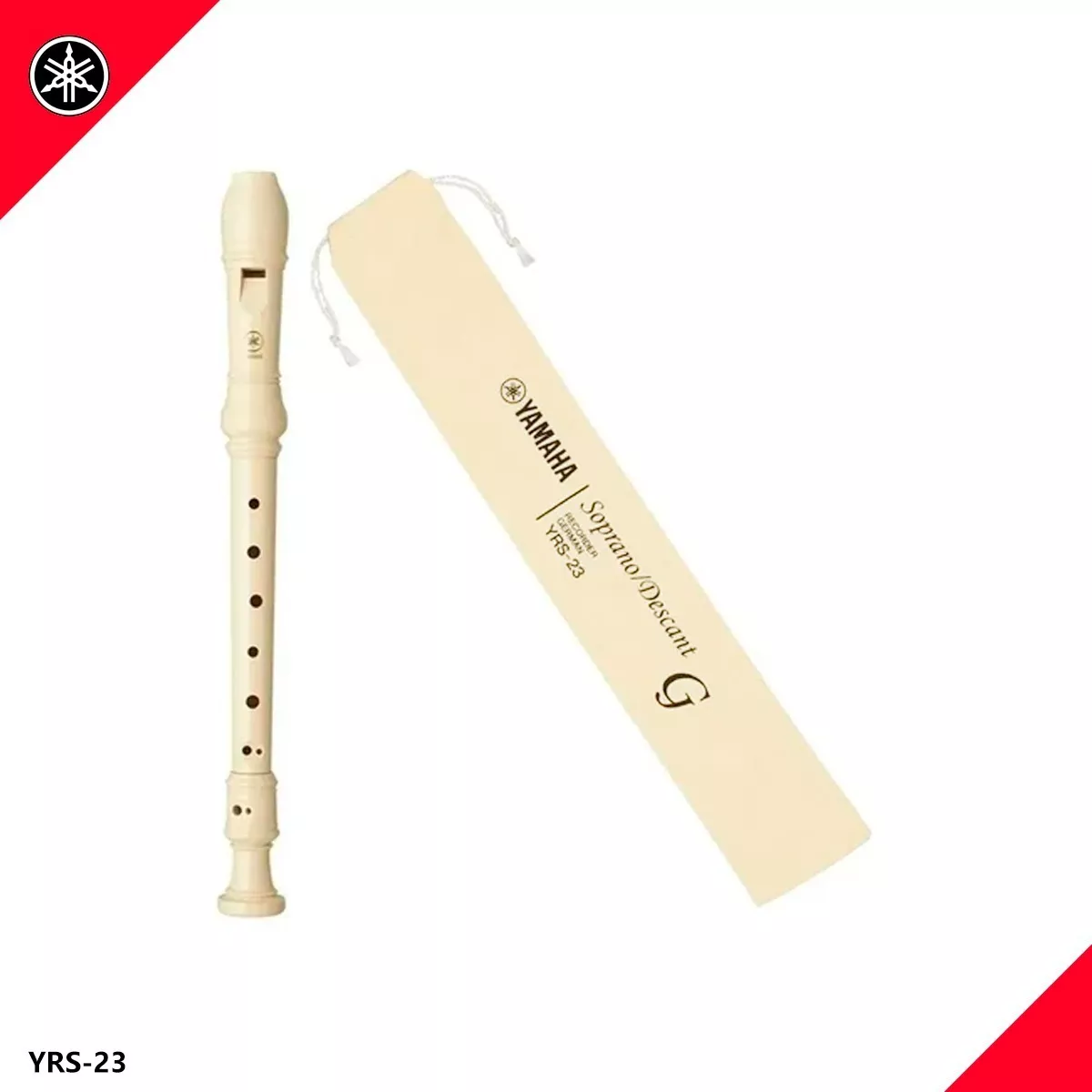 Flauta Doce Germânica Yamaha Yrs-23g C/capa Web Instrumentos