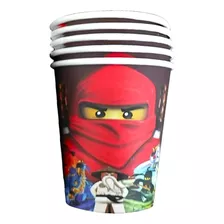 10 Vasos Desechables De 270 Ml Con Tematica De Lego Ninjago