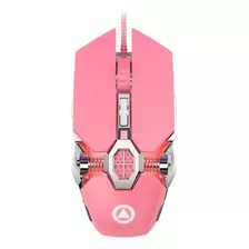 Mouse Luz Rgb 7 Botones Dpi 800-3200 Gamer Pc/laptop Color Rosa