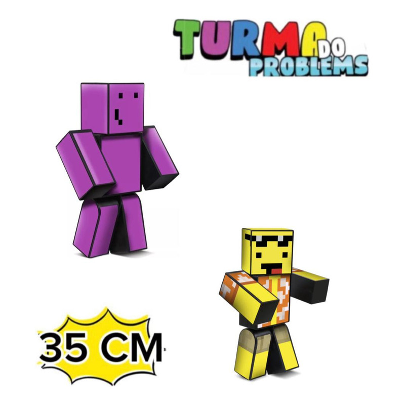 Kit 3 Bonecos Minecraft Problems Melzinha Mel 35 Cm - Algazarra - Boneco  Minecraft - Magazine Luiza