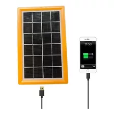 Placa Solar 6v 3w Com Usb Para Camping/carrega Celular