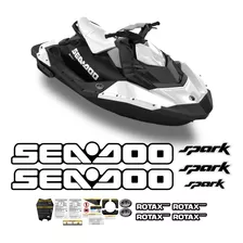 Kit Faixa Adesivos Sea Doo Spark Etiquetas Jet Ski Branco