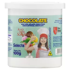 Base Para Gelados Comestíveis Chocolate Selecta Pote 80g