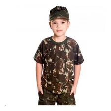 Camiseta Camuflada Exercito Infantil Malwee Kids 4 A 10