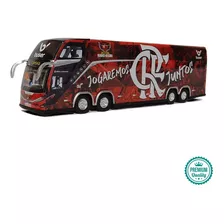 Miniatura Ônibus Time Flamengo Rubro Negro De Regatas 30cm