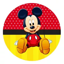  Painel Redondo Sublimado 1,2 Veste Fácil Tema Mickey 