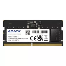 Memoria Ram Adata Ddr5 De 8gb 4800 Mhz Portátil