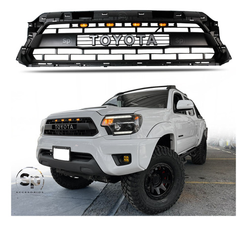 Parrilla Frontal Toyota Tacoma Trd 2012 Negra Nueva Led Oem Foto 2