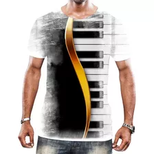 Camisa Camiseta Instrumento Piano Teclado Teclas Arte Som 8