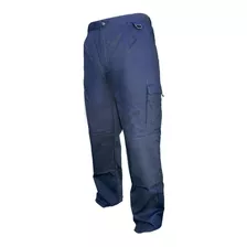 Pantalon Poplin Cargo Azul Calidad Premium
