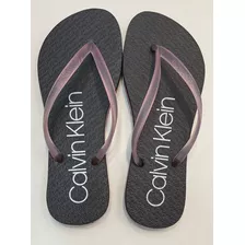 Chinelo Swim Estampado Borracha Preto Calvin Klein