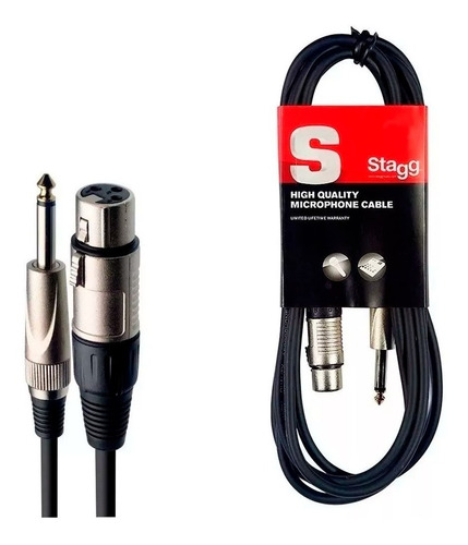 Cable Canon Plug Stagg 6 Metros Xlr  + Envio Full