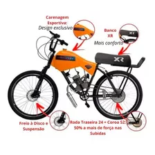 Bicicleta Motorizada 100cc 52 Fr Disk/susp Cargo Rocket Cor Laranja Ktm