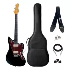 Kit Guitarra Tagima Jazzmaster Preto Tw 61 Completo