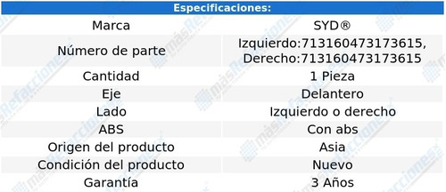 Maza Del Izq O Der C/abs Mercury Mountaineer 02-05 Syd Foto 2