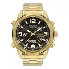 Relógio Digital Masculino Technos Digiana Dourado Envio 24h Cor Do Fundo Preto