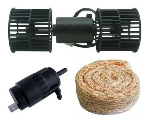 Motor Climatizador 24v + Filtro Palha + Bomba Agua Caminhao