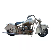 Escultura Metalica Moto Harley Davison Indian 39x12x18