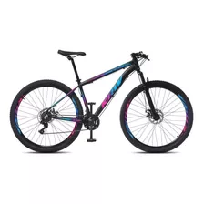 Mountain Bike Krw S60 Aro 29 17 24v Câmbios Shimano Tz Cor Preto/rosa/azul