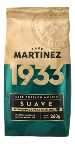 Café Molido Tostado Suave 1933 Sin Azúcar 260gr