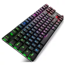 Teclado Mecanico Gamer Switch Rojo Azul Tkl Sharkoon Rgb 