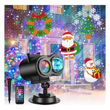 Luces Led De Proyector Navideño 2 En 1 Con 20 Diapositivas