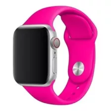 Pulseira Sport Compatível Apple Watch Serie 8 41mm 45mm Sm Cor Rosa-pink Largura 45 Mm