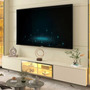 Estante Para Tv 84 Polegadas 217,6cmx293cm Com Porta Off White/off White