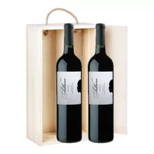 Estuche Madera Vino Sottano Malbec X750cc X2 Unidades