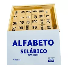 Alfabeto Em Madeira 324 Pçs Formando Sílabas Letras Palavras