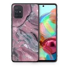 Funda Galaxy A71 Marmol Rosado Uso Rudo Tpu / Pm 