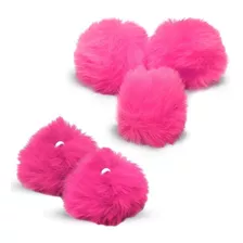 Pompom - Pelúcia-rosa Neon - 70 Mm - 30 Unidades - Nybc