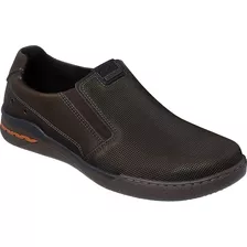 Tenis Casual Slip On Masculino Pegada Couro Legitimo Leve