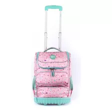 Mochila Con Carro Elf Base De Goma Estampada Lunas 6444a